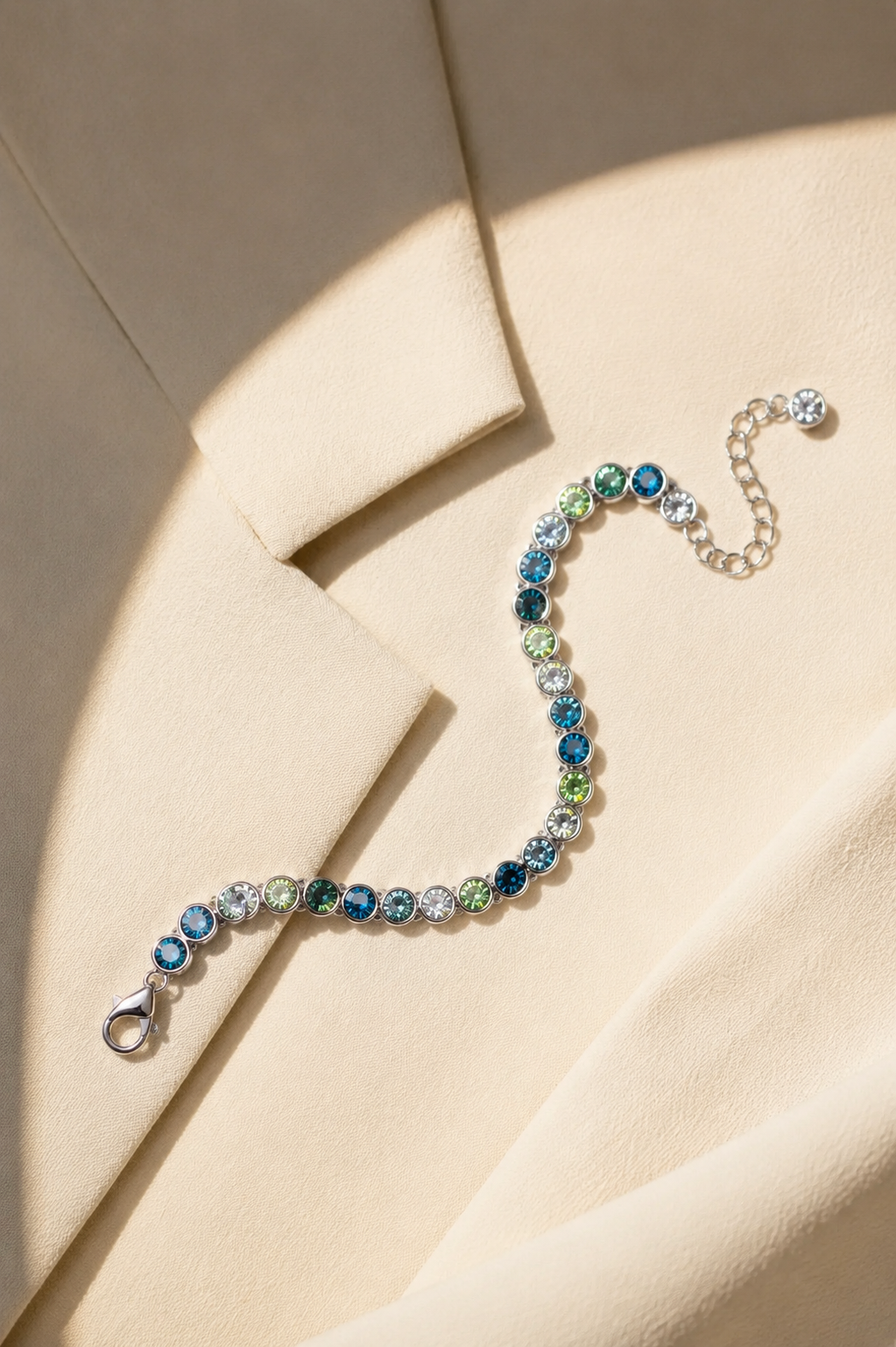 Bezel Set Timeless Crystal Bracelet with Swarovski Crystals