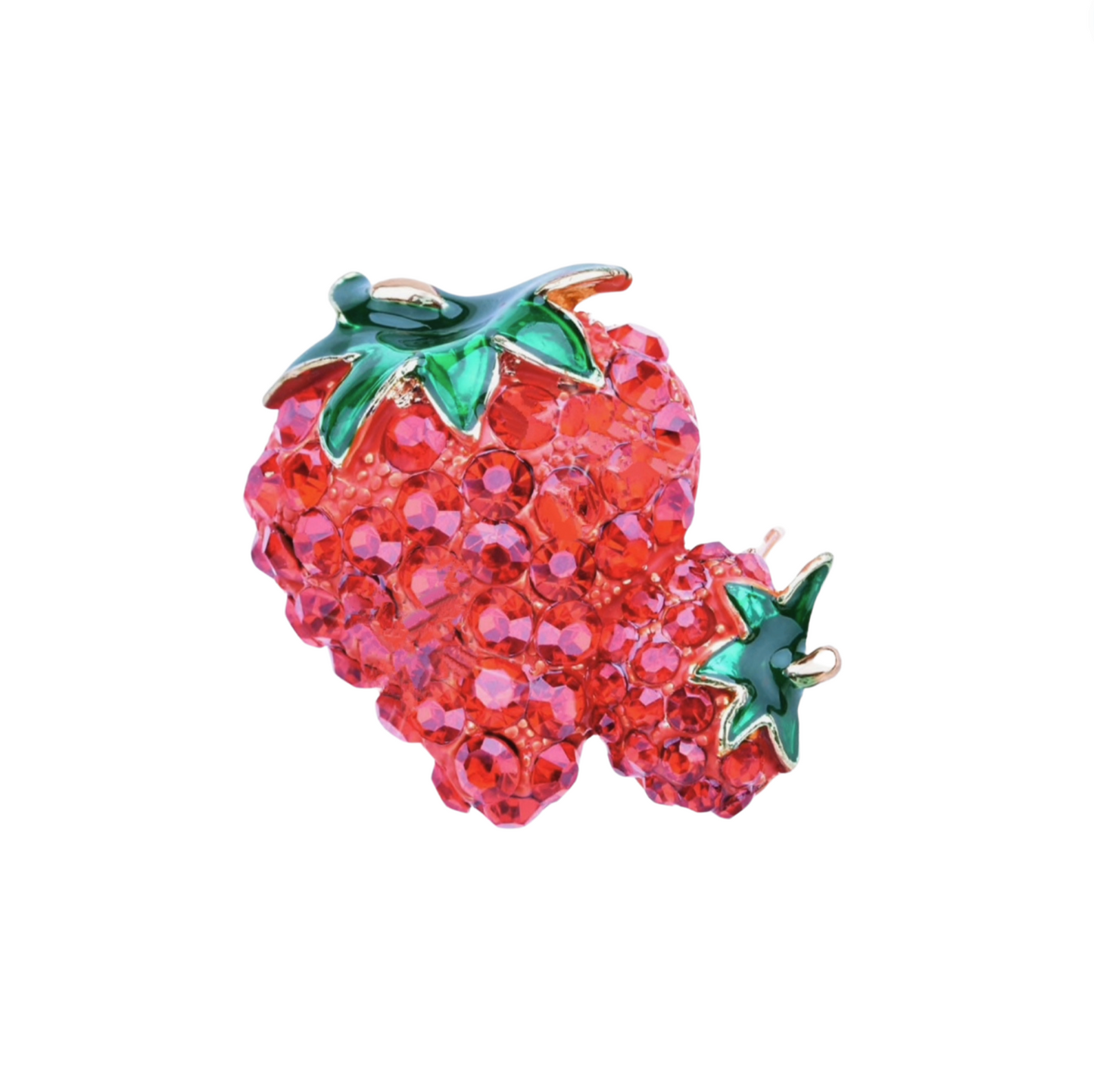 Crystal Strawberries Brooch