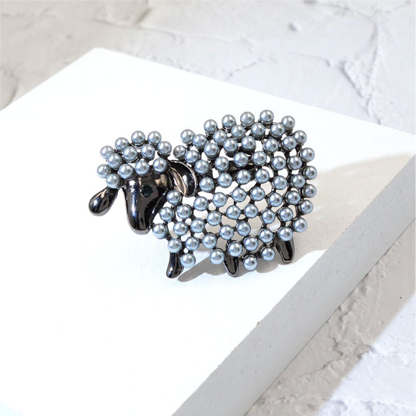 Pearl Sheep Brooch