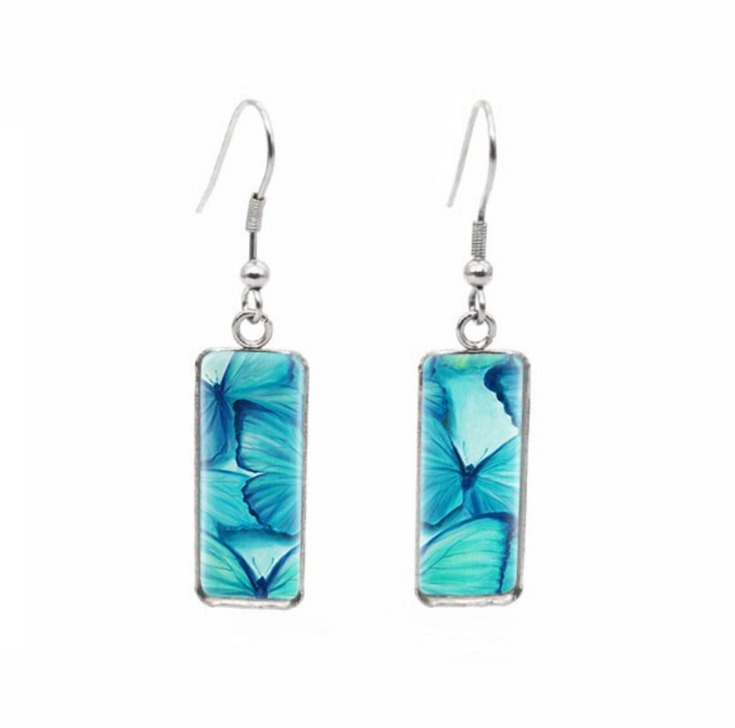 Animal Motif Rectangular Drop Earrings