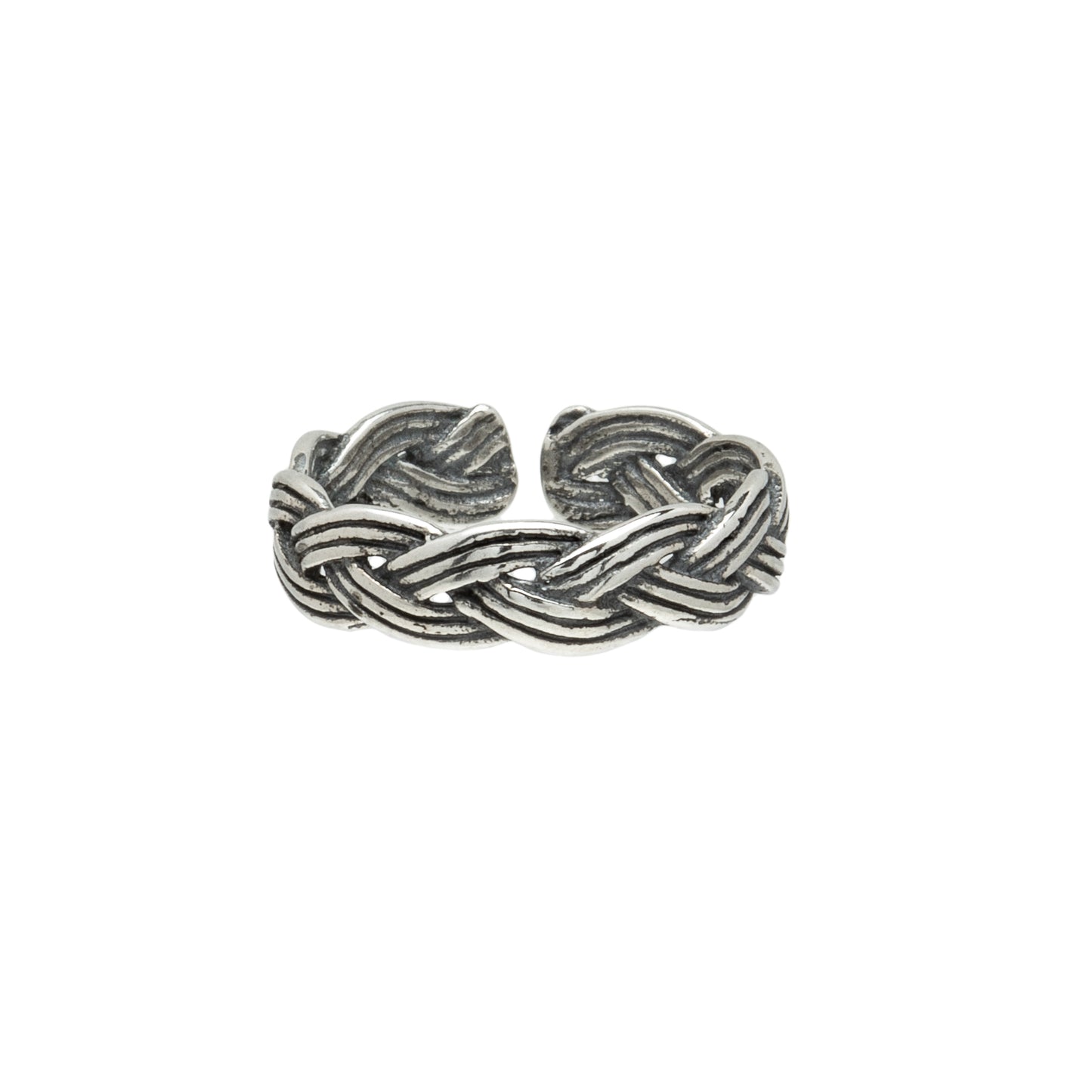 Sterling Silver Braided Toe Ring