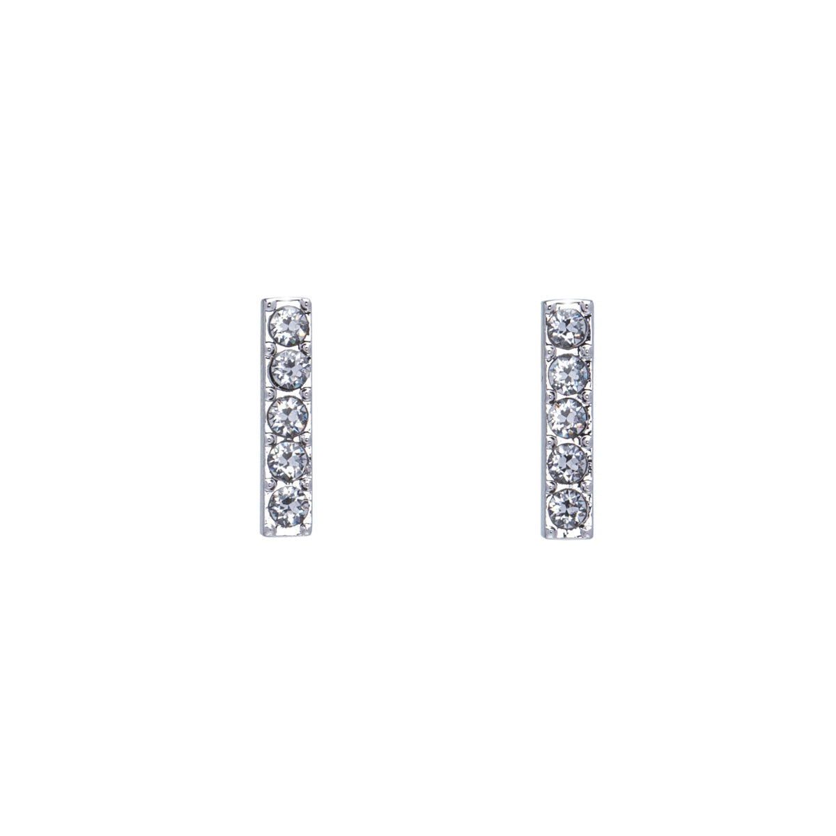 Bar Stud Earrings With Quality Austrian Crystals