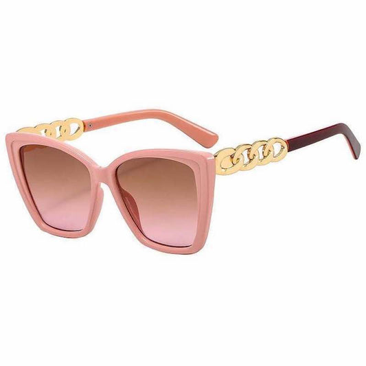 Goldtone Chain Link Fashion Sunglasses
