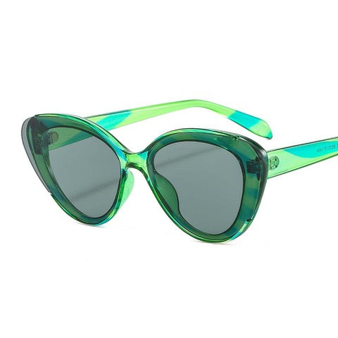 Green Marbled Cat Eye Fashion Sunglasses
