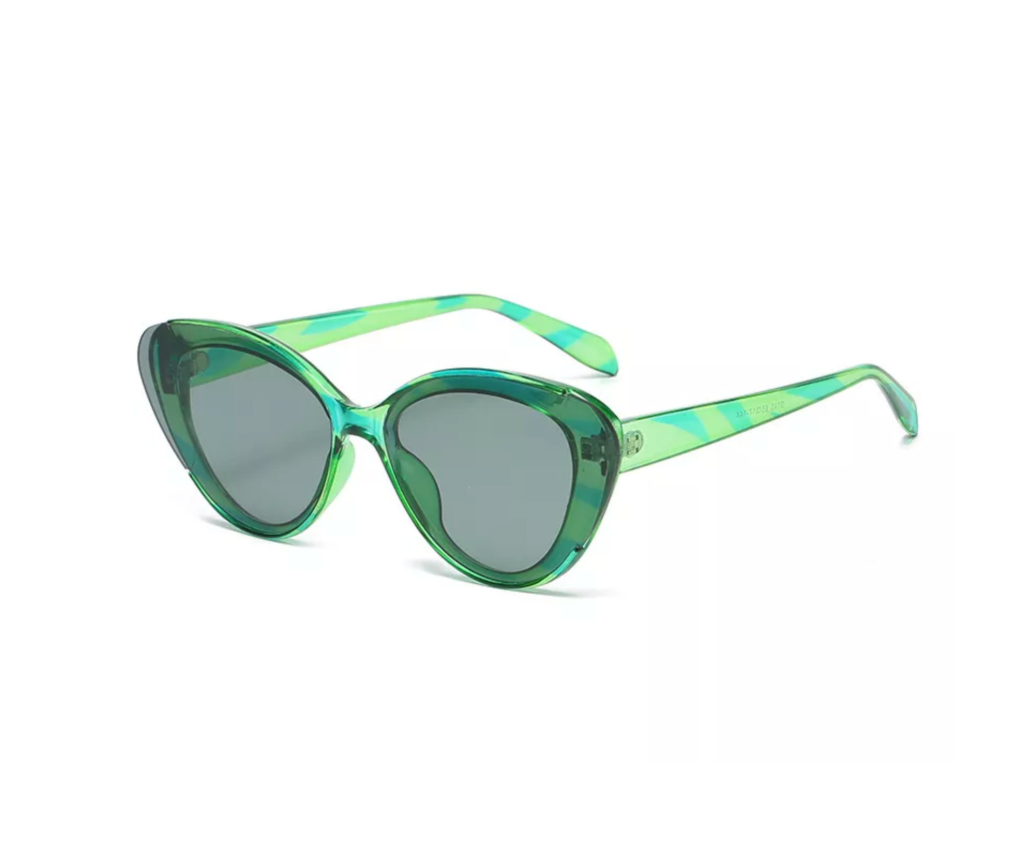 Green marbled cat-eye fashion sunglasses, product image 2