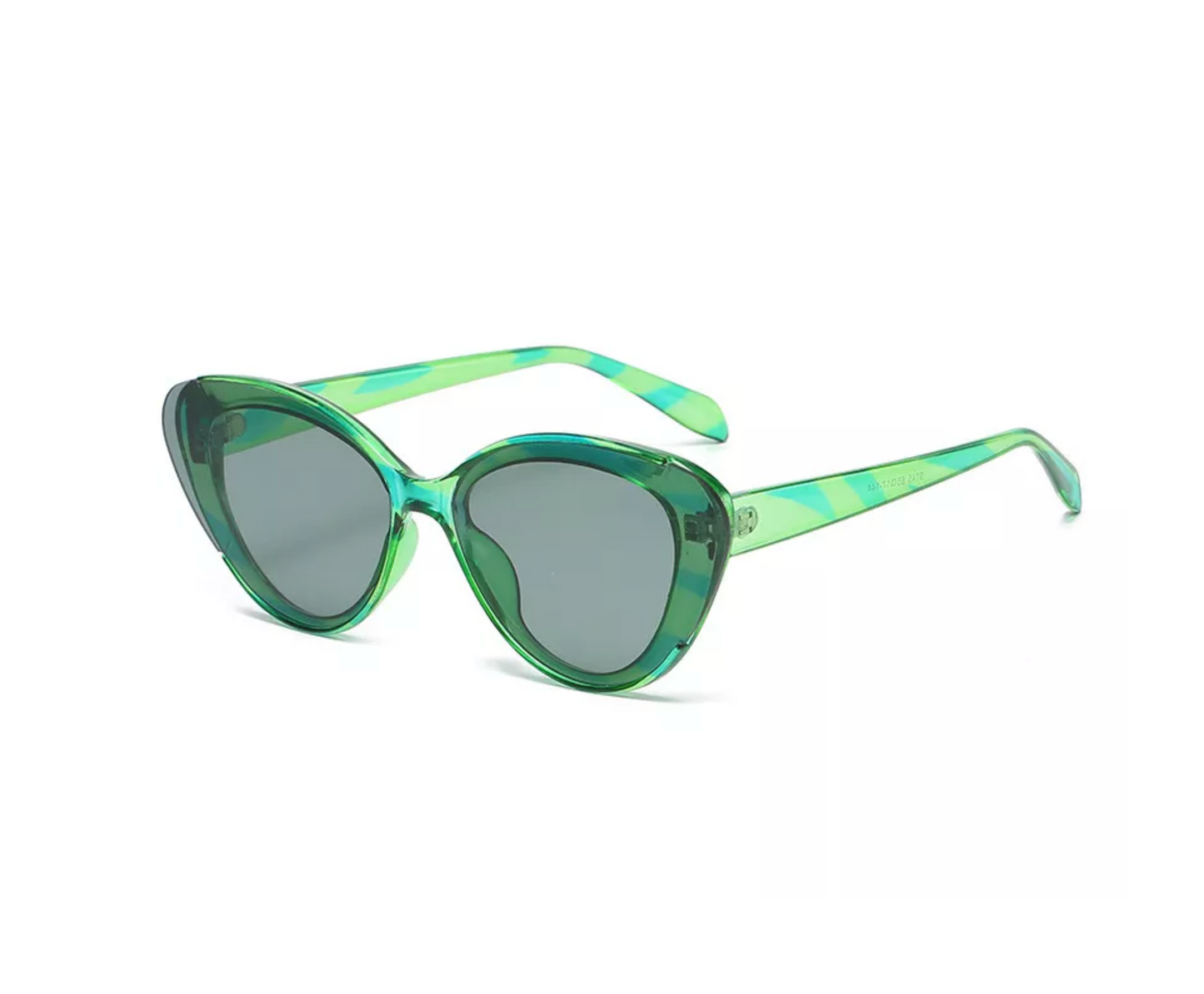 Green Marbled Cat Eye Fashion Sunglasses