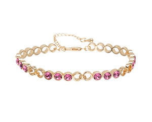 Crystal Circular & Open Linked Bracelet