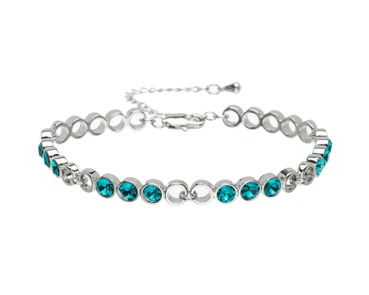 Crystal Circular & Open Linked Bracelet