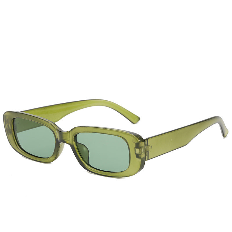 Green square fashion sunglasses