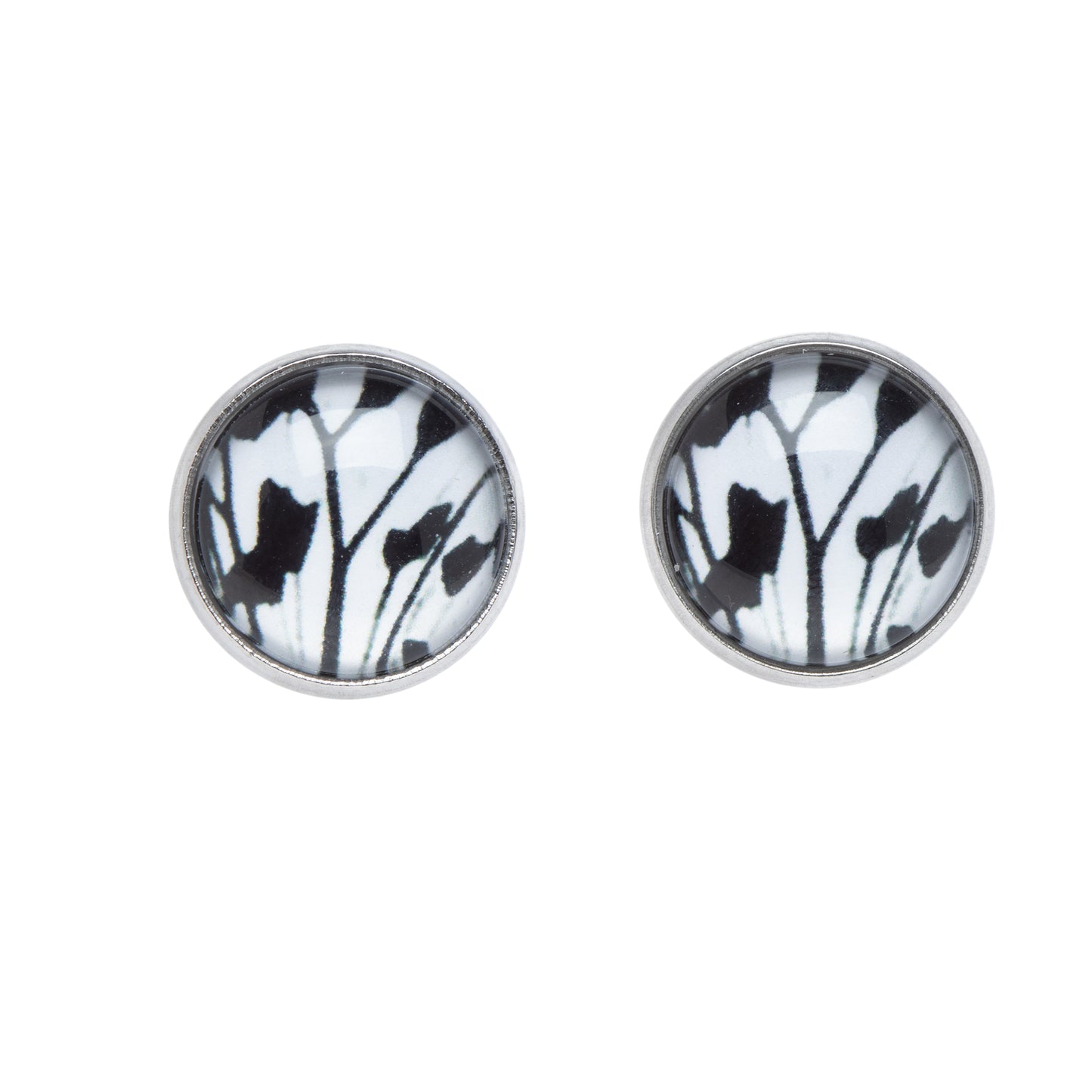 Patterned Circular Stud Earrings