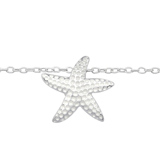 Sterling Silver Dainty Starfish Anklet