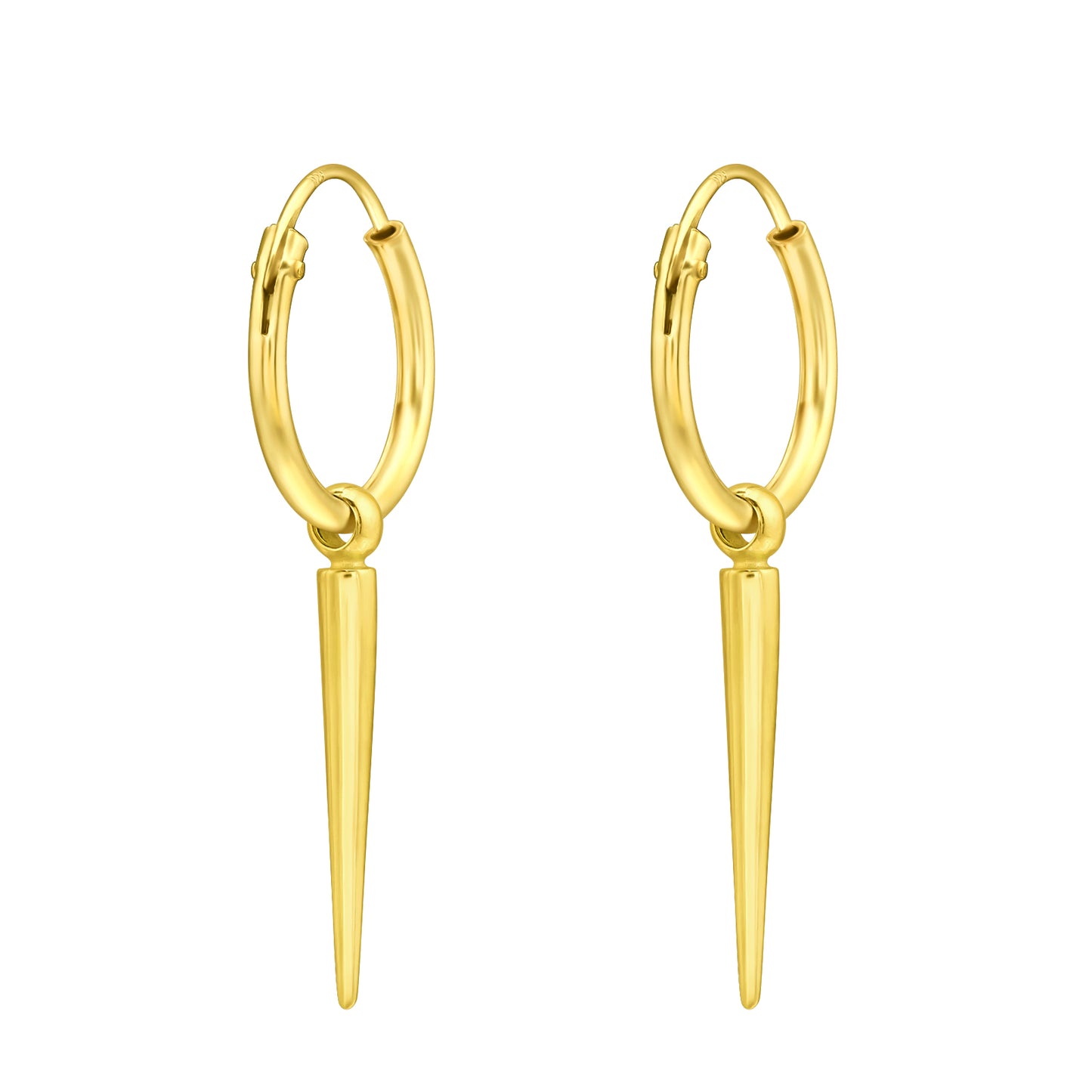 Sterling Silver 18k Gold-Plated Drop Earrings