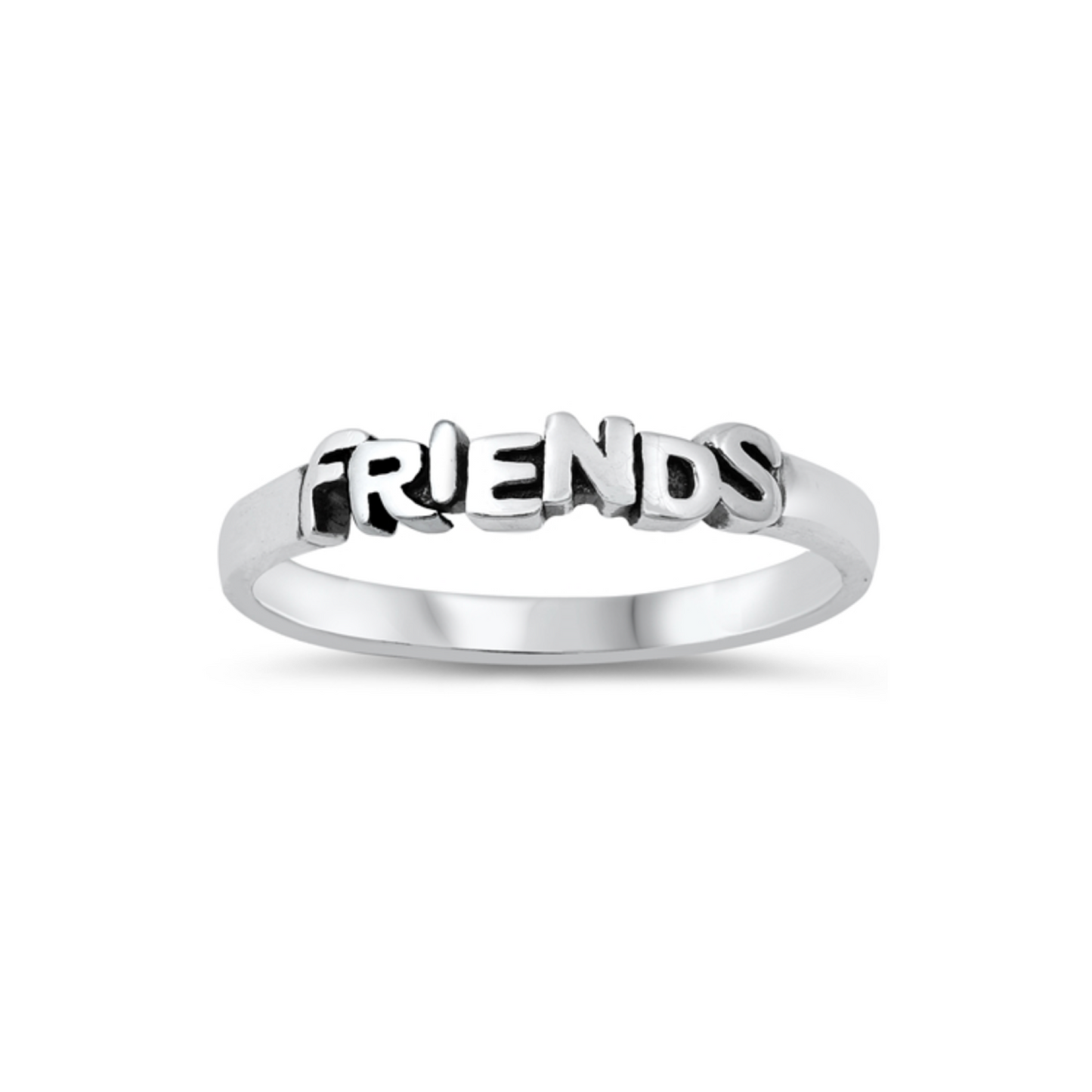 Sterling Silver 'Friends' Ring