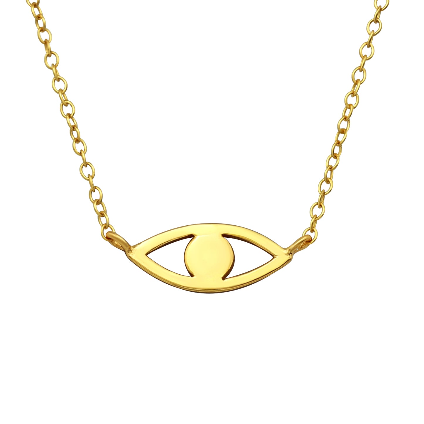 Goldtone Eye Pendant Necklace