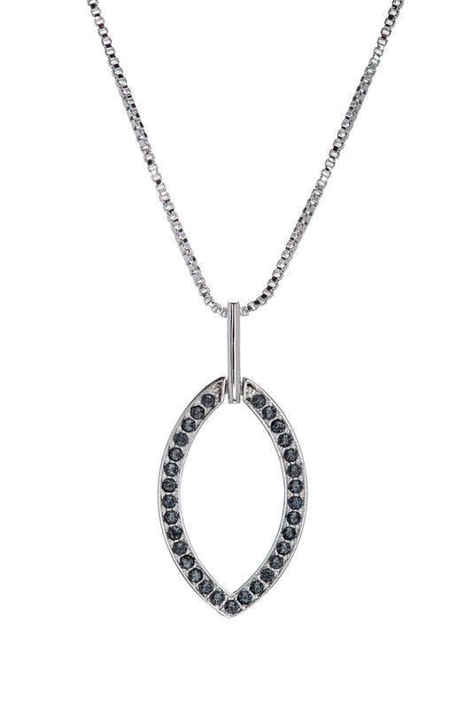 Open Marquis Pave Crystal Pendant Necklace