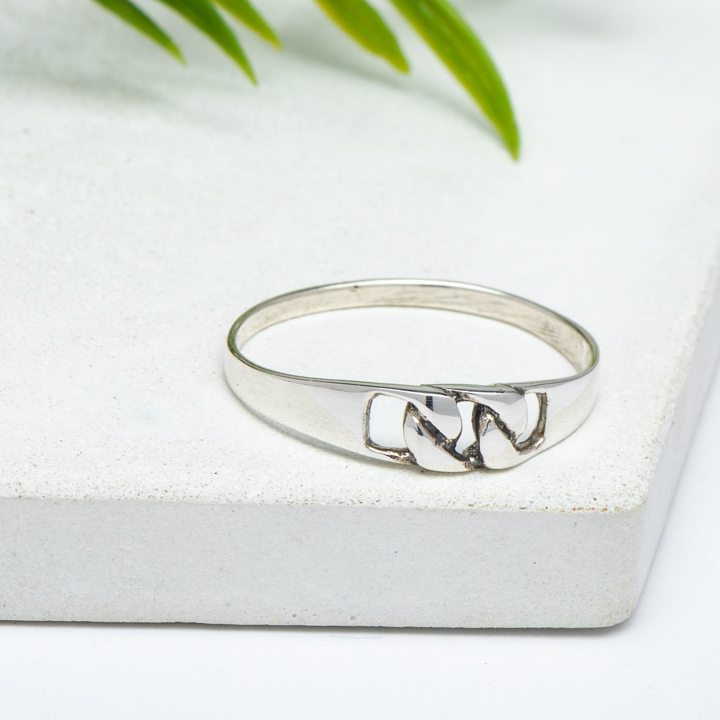 Sterling Silver Dual Buckled Ring