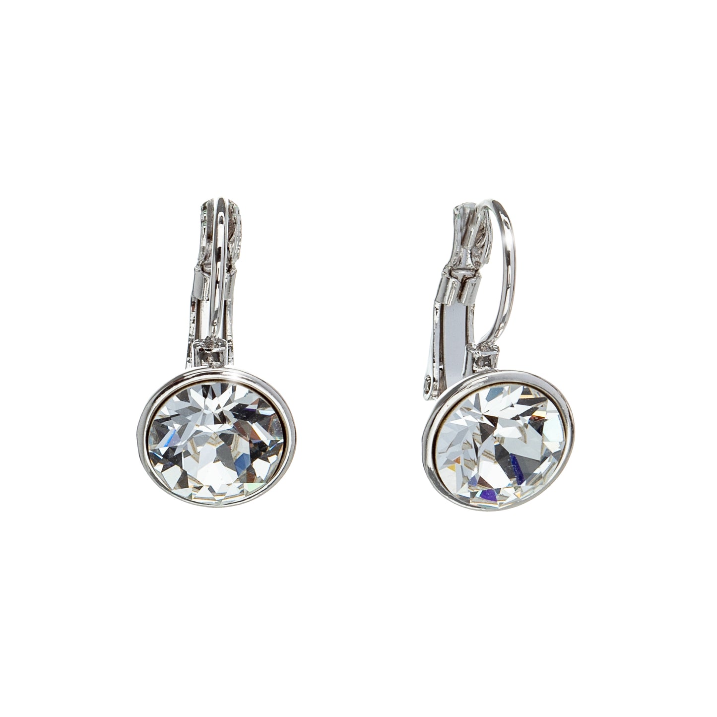 Crystal Leverback Everyday Earrings with Swarovski Crystals