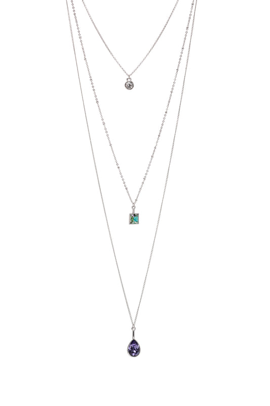 Three-in-one Layered Crystal Necklace