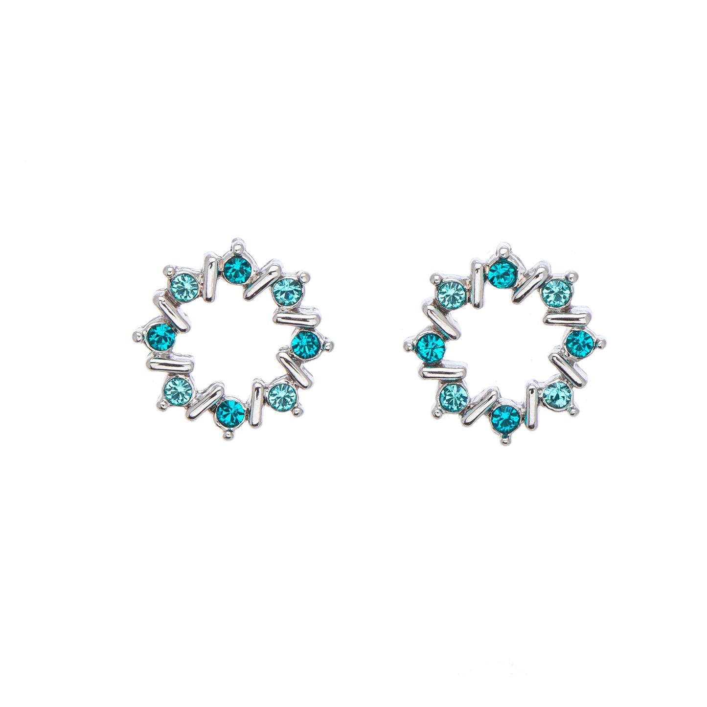 Dainty Swarovski Crystal Wreath Stud Earrings