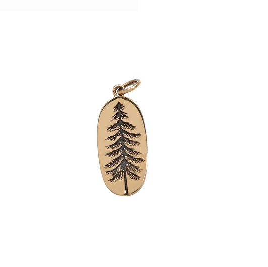 Sterling Silver Bronze Plated Tree Pendant