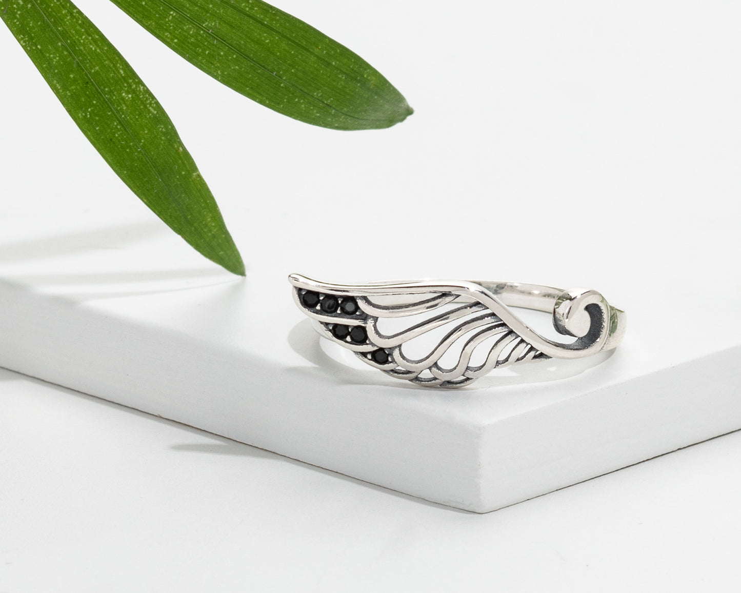 Sterling Silver Cubic Zirconia Wing Ring