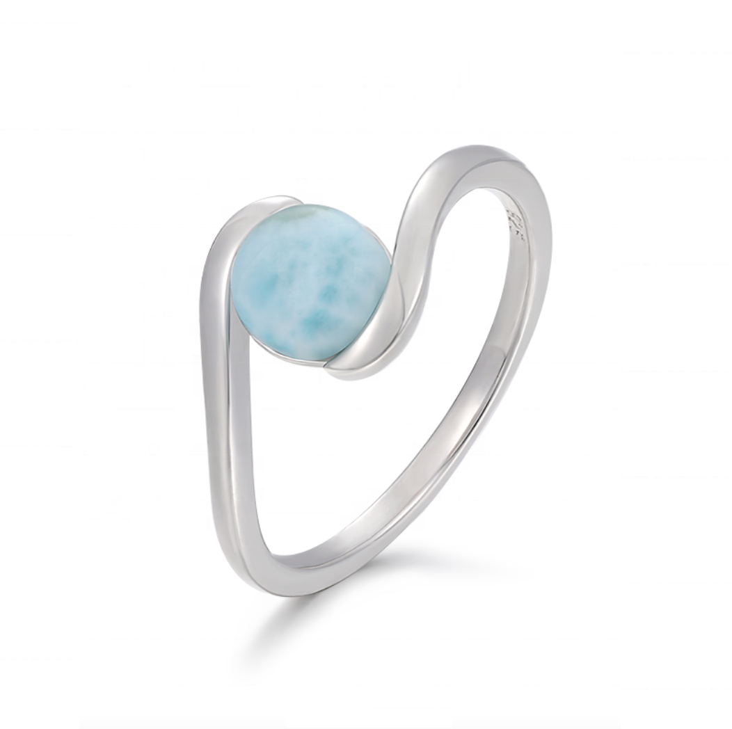 Sterling Silver Larimar Ring