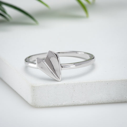 Sterling Silver Paperplane Ring