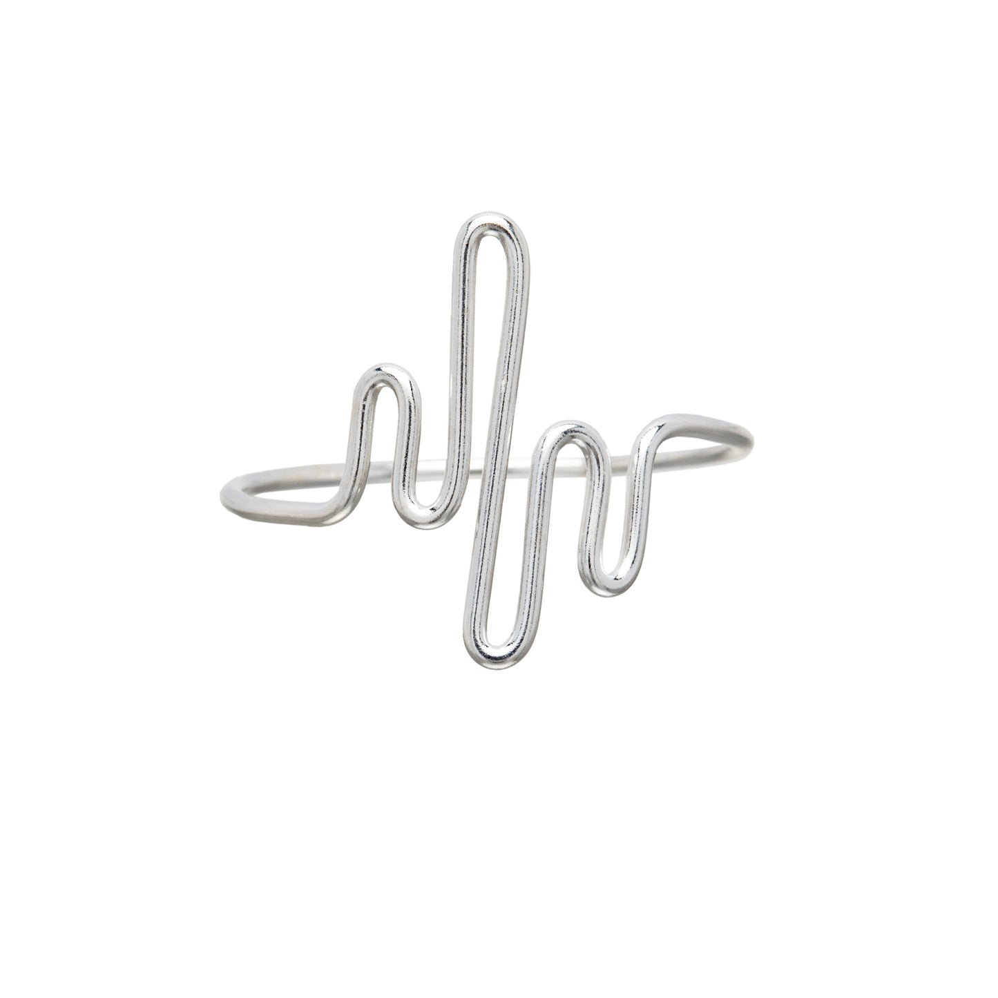 Sterling Silver Open Squiggle Ring