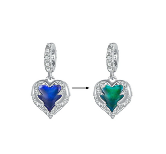 Sterling Silver Heart Color-Changing Charm