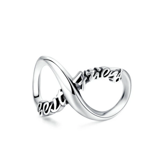 Sterling Silver 'Best Friend' Forever Ribbon Charm