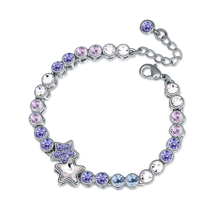 Crystal Circular And Star Bracelet