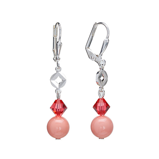 Three-tier Drop Earrings With Swarovski Crystals