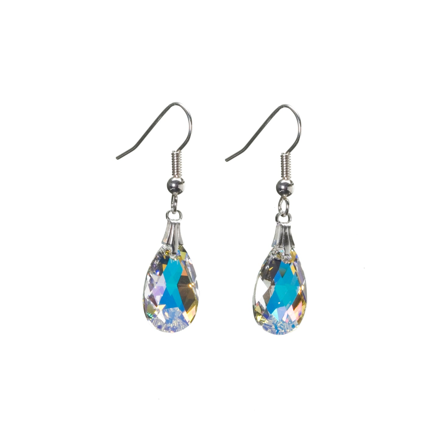 Elegant Crystal Drop Briolette Earrings