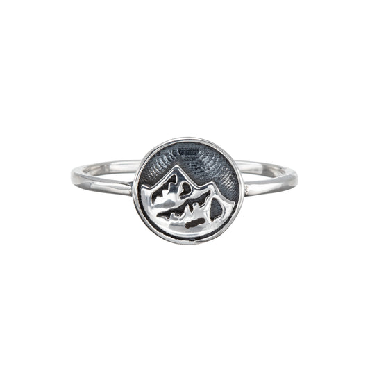 Sterling Silver Snowcapped Mountain Ring