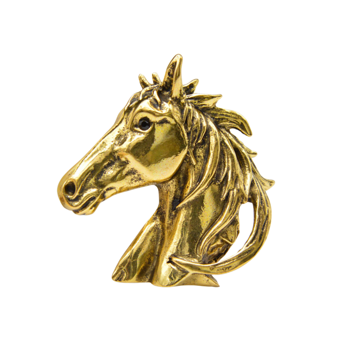 Brass Horse Brooch