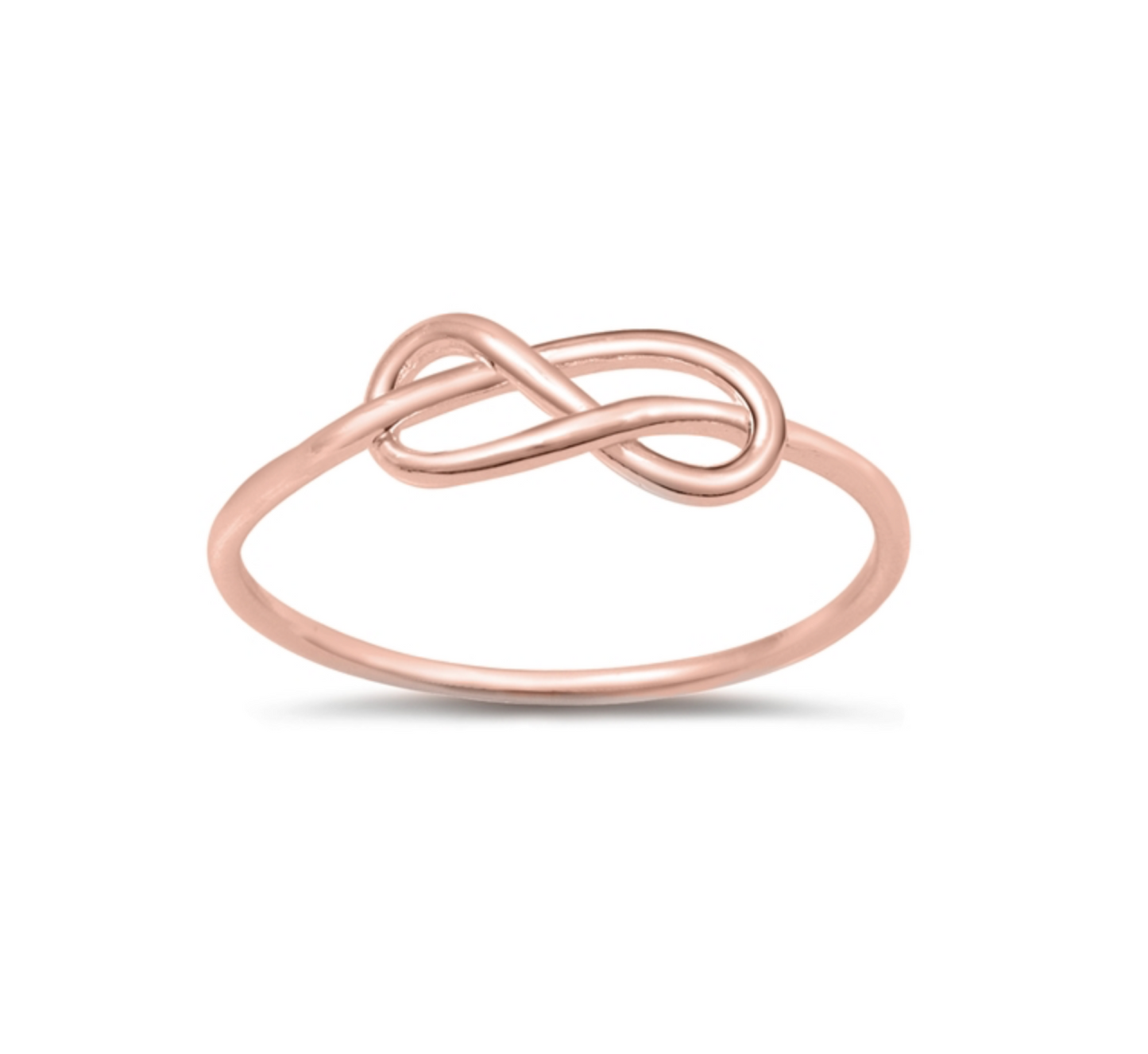 Sterling Silver Rose Gold-Plated Infinity Knot Ring