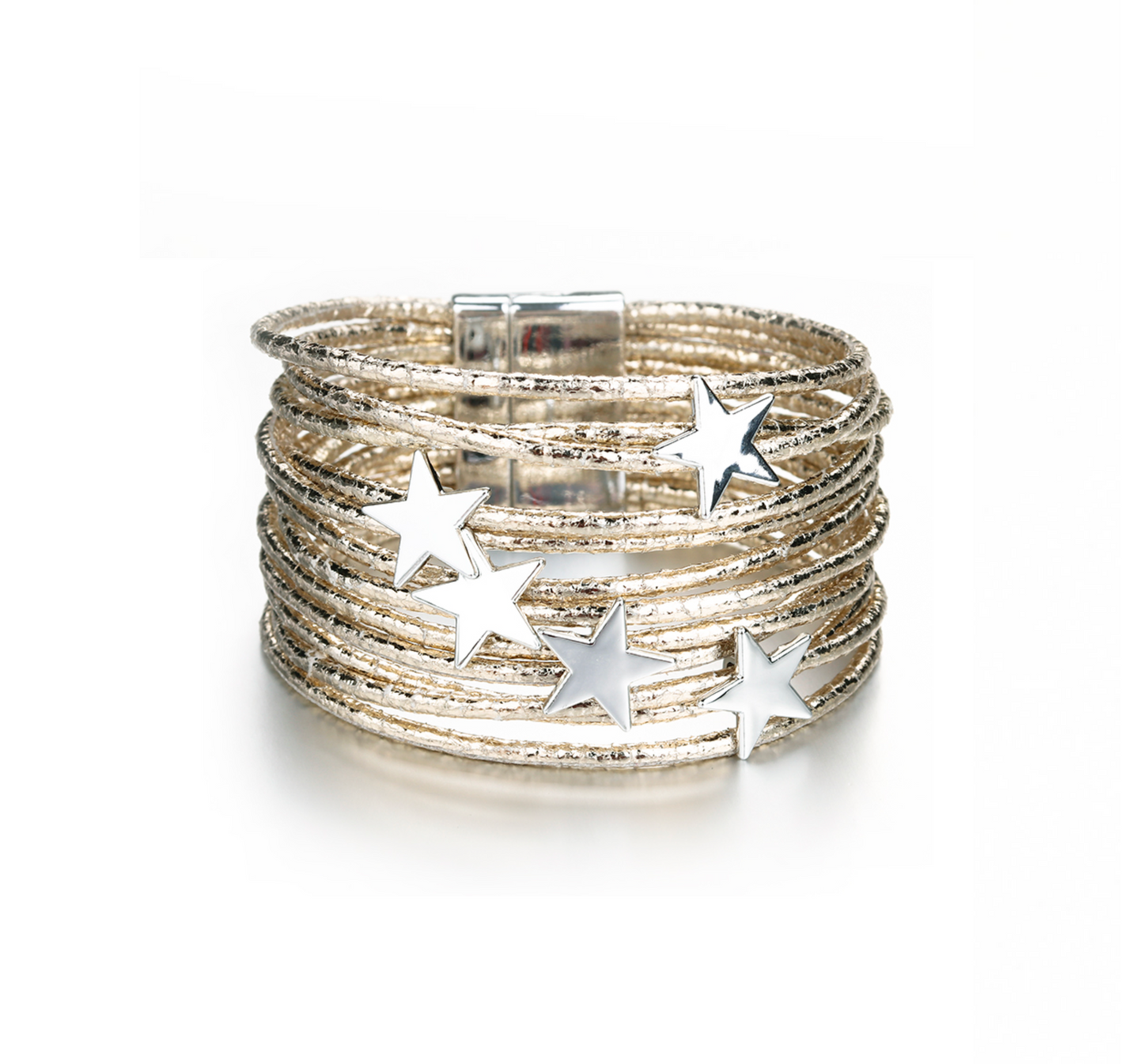 Two-tone Gold Silver Star Bracelet