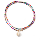 Beaded Multicolored Shell Necklace
