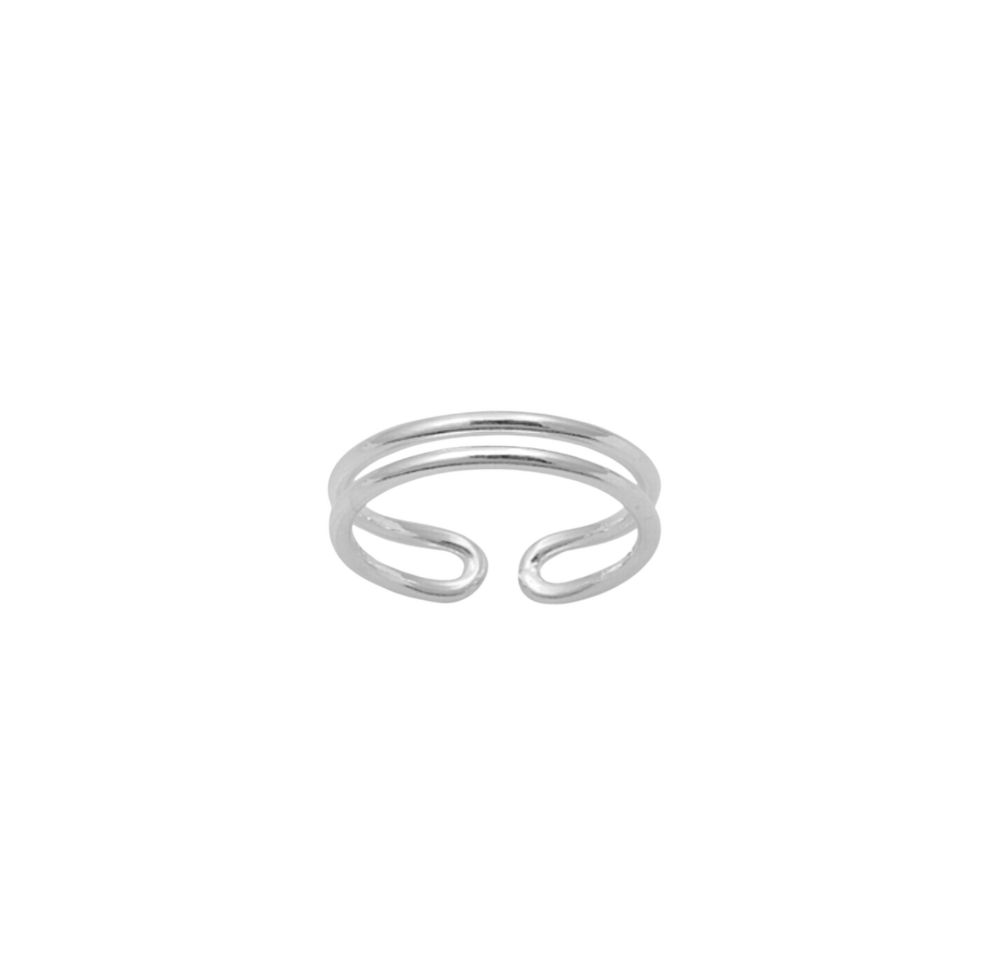 Sterling Silver Double Band Toe Ring