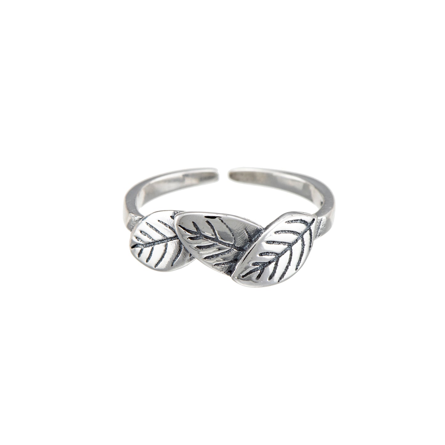 Sterling Silver Leaves Toe Ring