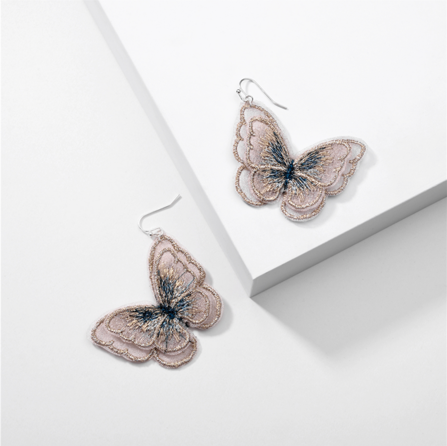 Organza Butterfly Drop Earrings