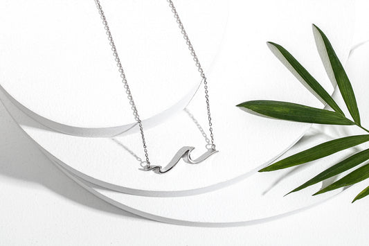 Sterling Silver Wave Necklace