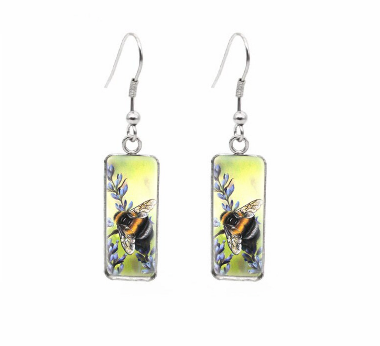 Animal Motif Rectangular Drop Earrings