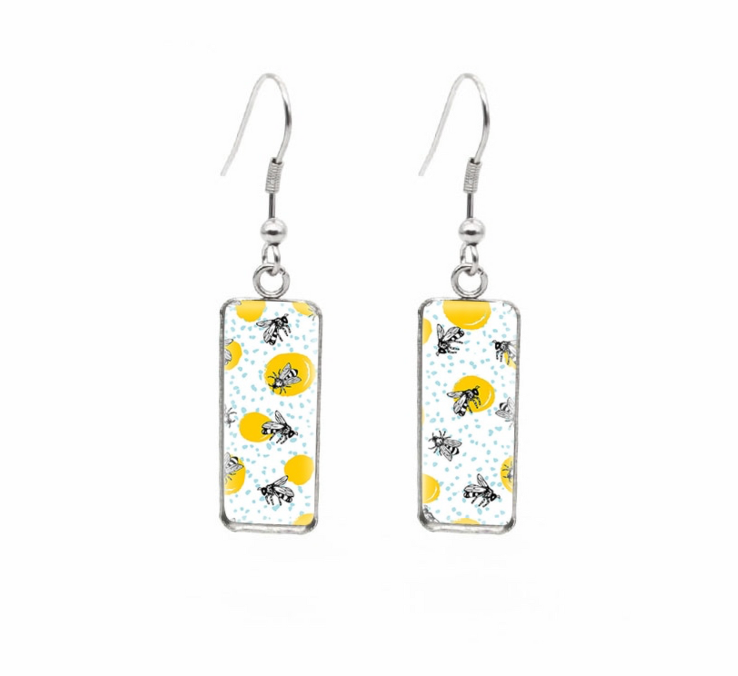 Animal Motif Rectangular Drop Earrings