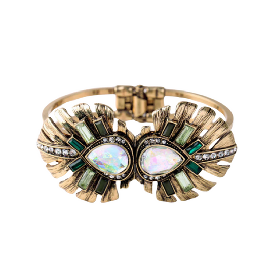 Don’t AsK – Sculptural Opal & Emerald-Inspired Statement Cuff