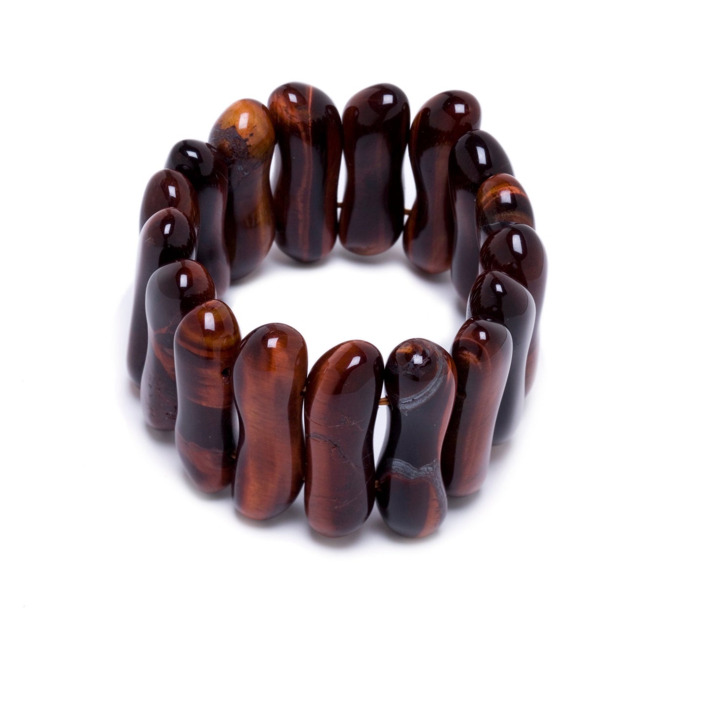 Peanut Style Gemstone Stretch Bracelet