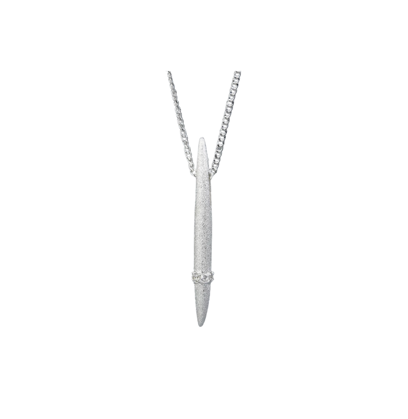 Sterling Silver Minimalist Vertical Bar Pendant Necklace