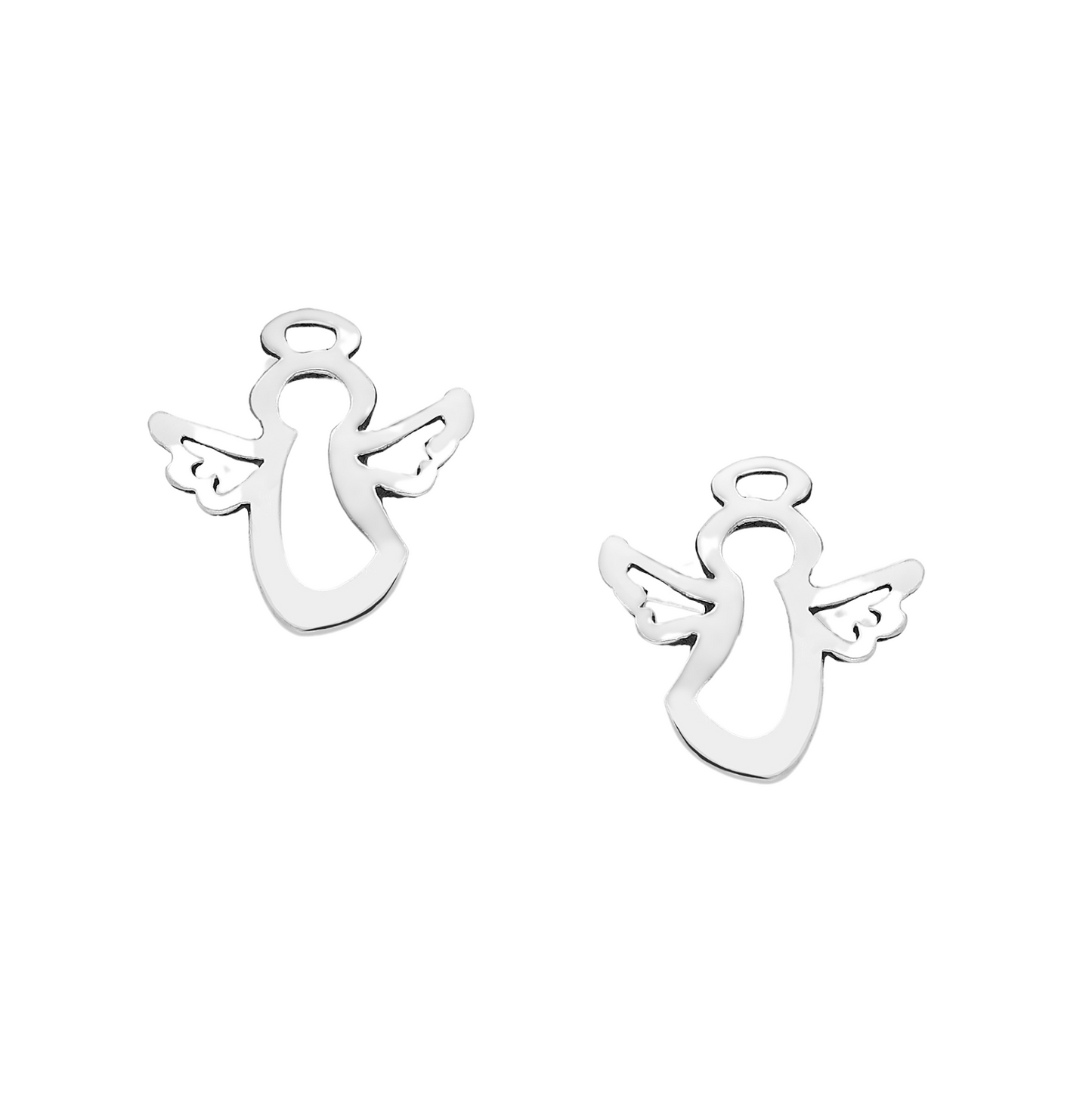 Sterling Silver Angel Stud Earrings