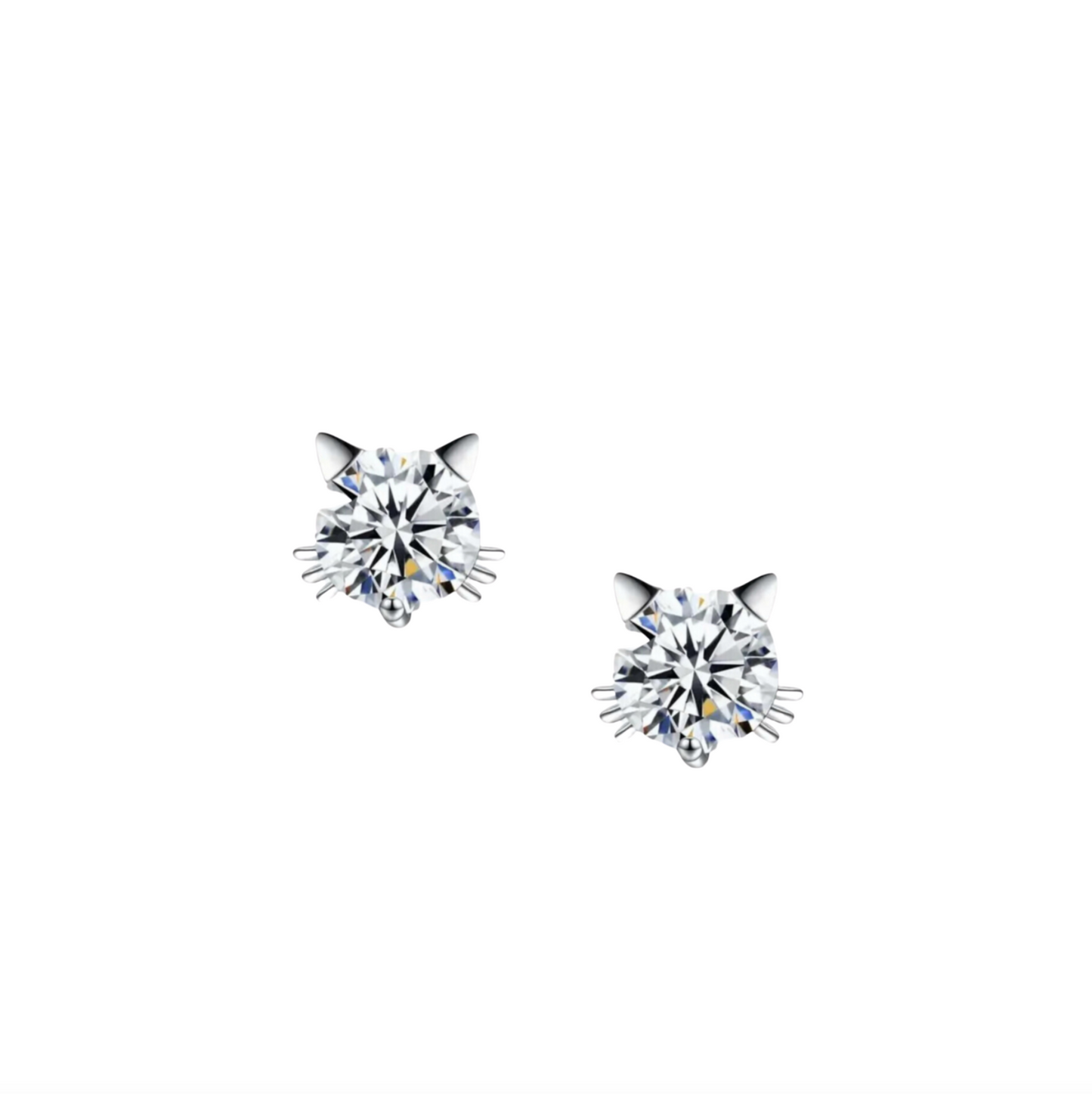 Holiday Gift Box With Moon Star Swarovski Crystal Stud Earrings