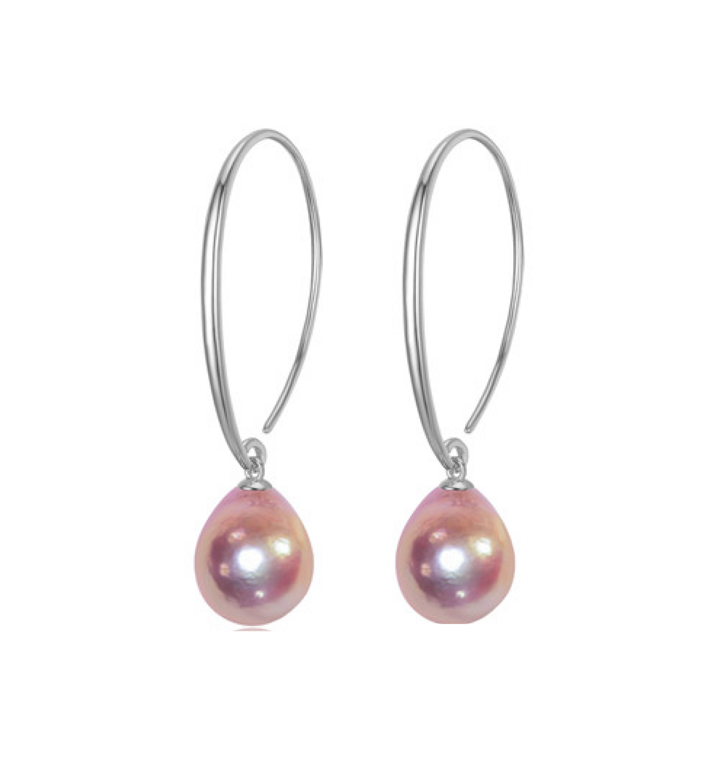 Lavender Freshwater Pearl Threader Earrings